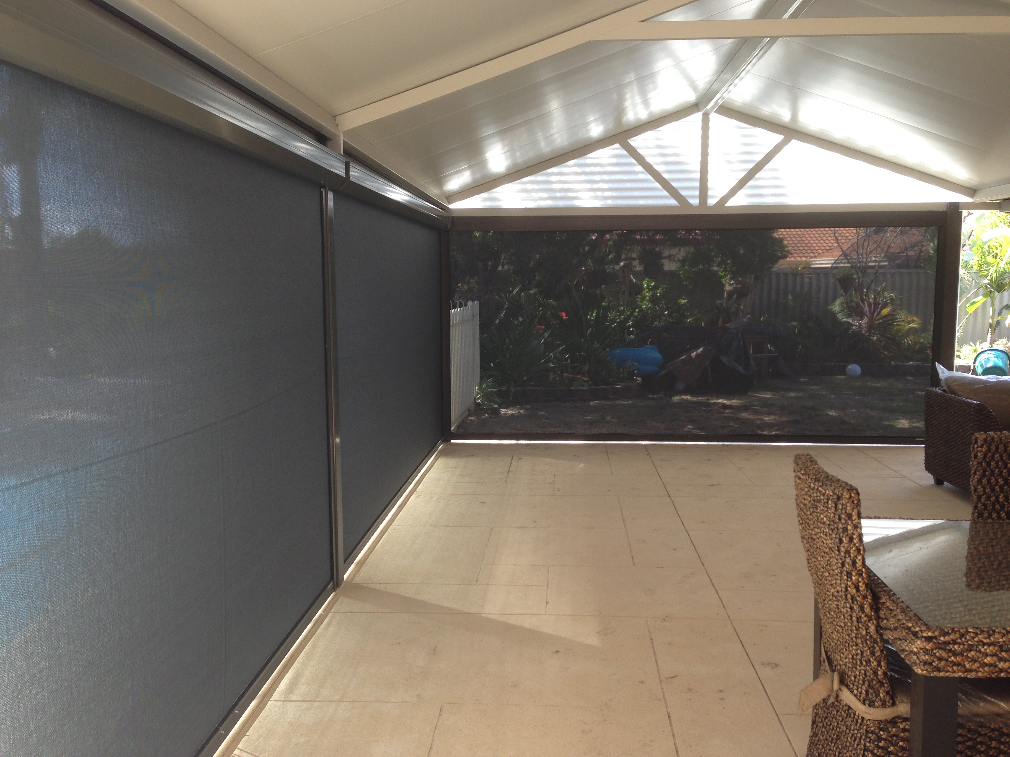 Mesh cafe blinds installed in Sydney