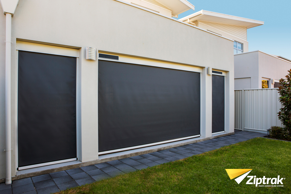 Track-guided outdoor blinds installed in Sydney