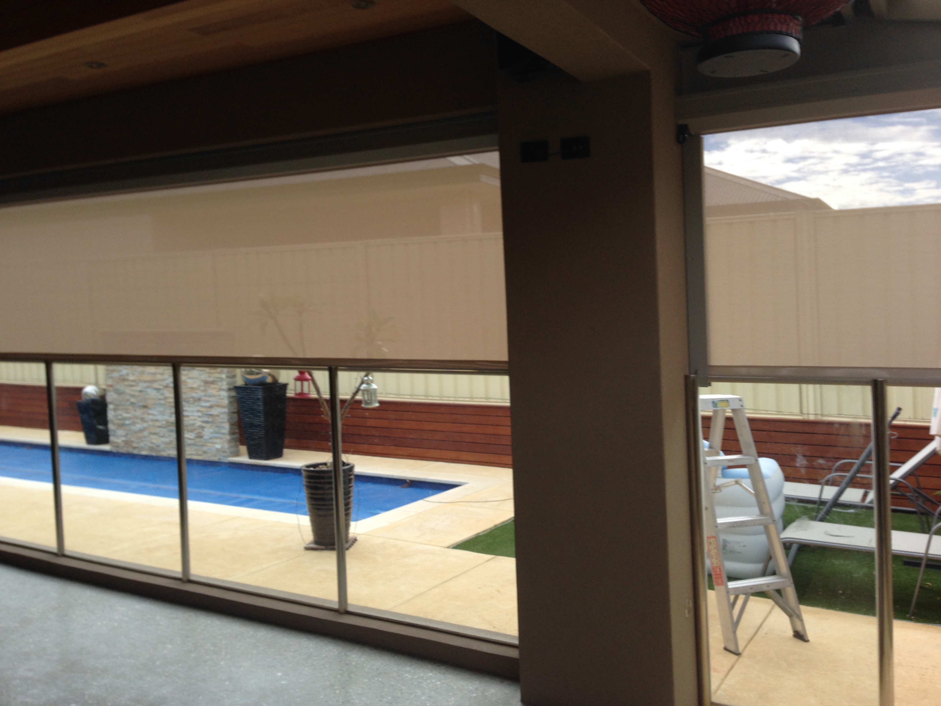 Zipscreen outdoor blinds on a Sydney home