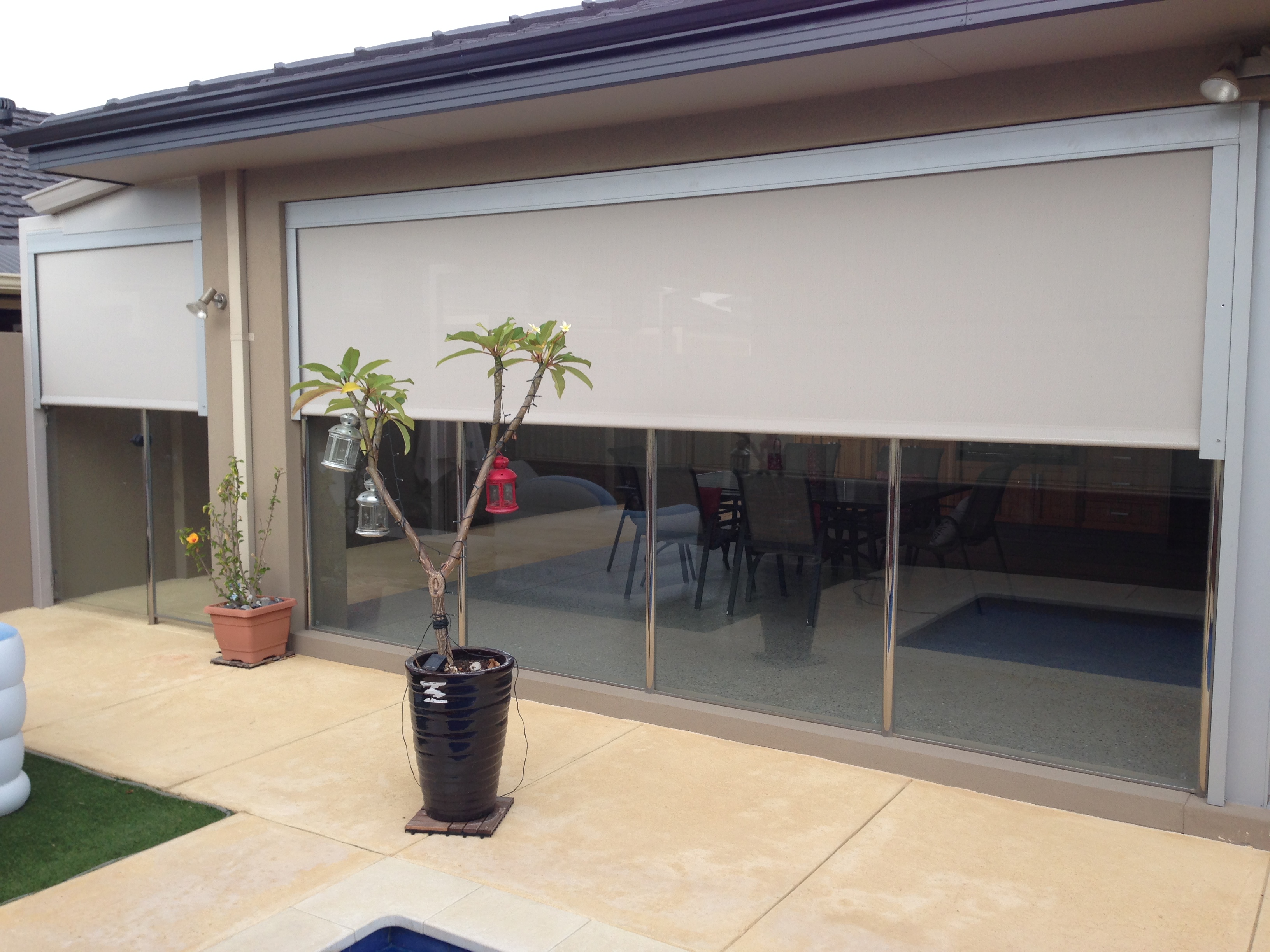 Ziptrak-style track guided blinds installed in Sydney